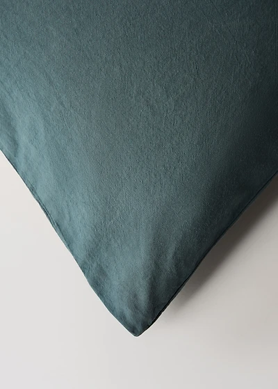 Washed-cotton duvet cover for 135/140 cm bed