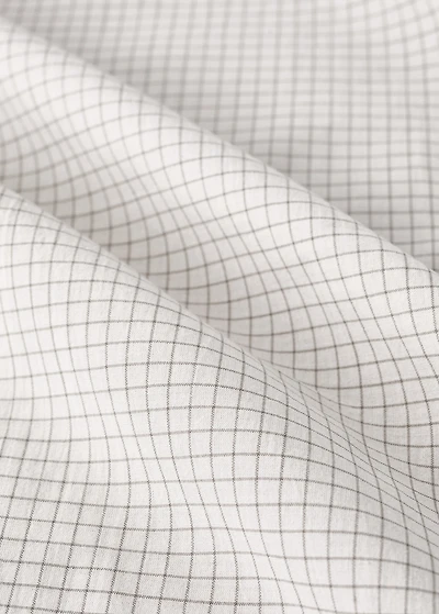 Children's duvet cover in yarn-dyed cotton with mini-check pattern for 90 cm bed