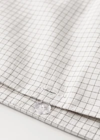 Children's duvet cover in yarn-dyed cotton with mini-check pattern for 90 cm bed