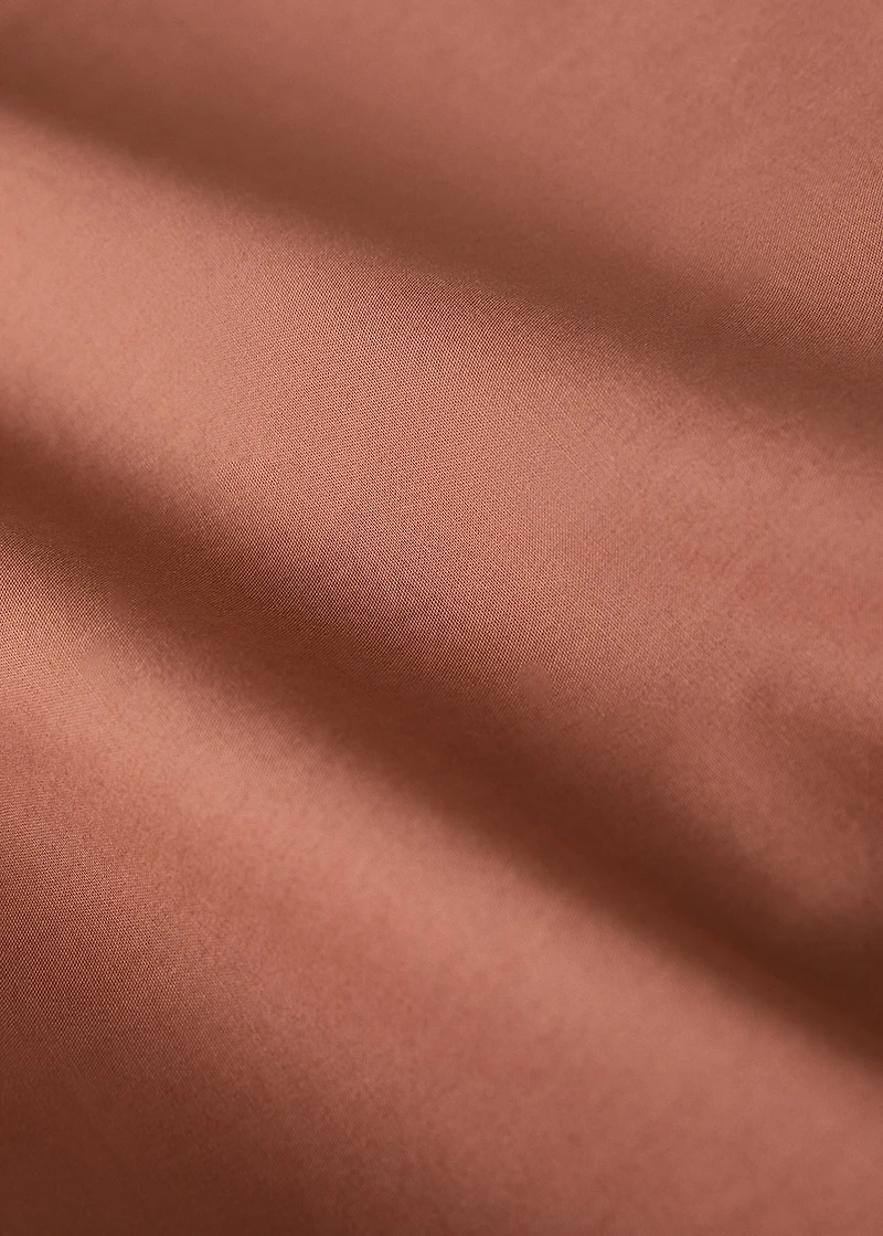 200-thread count percale cotton duvet cover with contrasting overlock for 200 cm bed