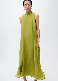 Halter-neck lyocell dress