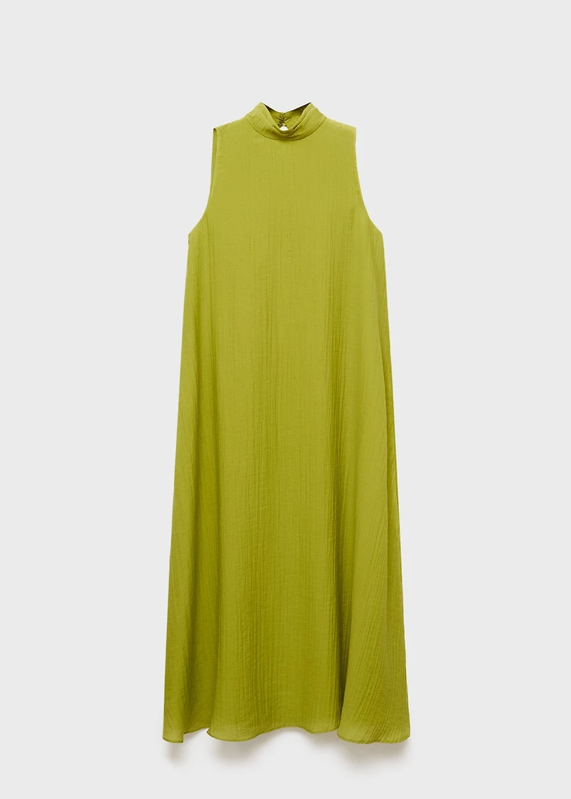 Halter-neck lyocell dress