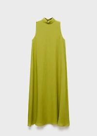 Halter-neck lyocell dress