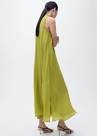 Halter-neck lyocell dress