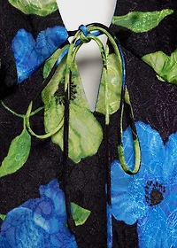 Floral-print halter-neck dress