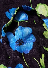 Floral-print halter-neck dress