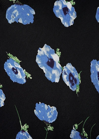 Midi-dress with draped neckline