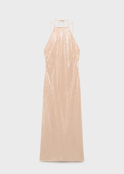Sequined halter neck dress