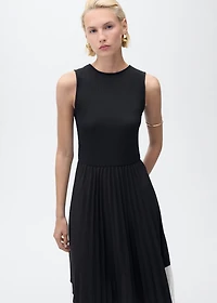 Combined pleated dress