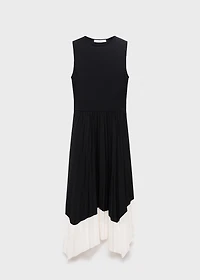 Combined pleated dress