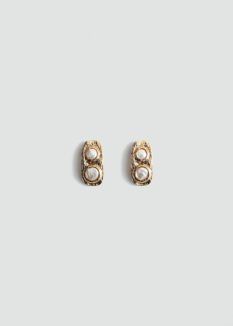 Combined textured earrings