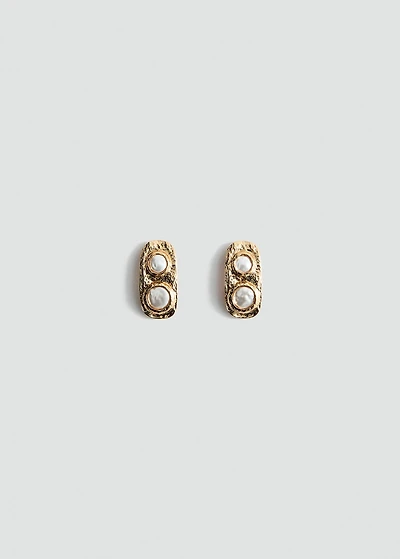 Combined textured earrings