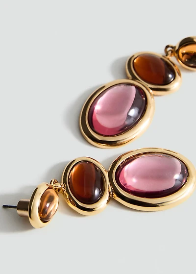 Mixed pendant earrings