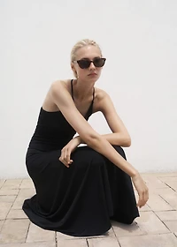 Open-back cotton top