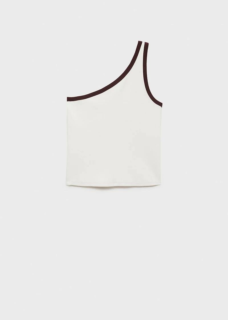 Asymmetrical top with contrasting trim