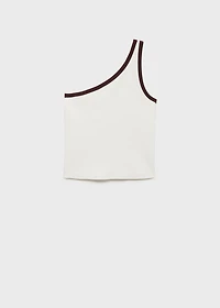 Asymmetrical top with contrasting trim