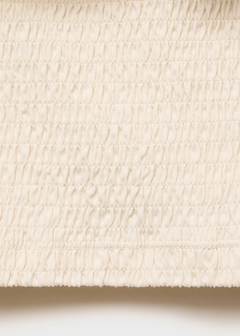 Strapless top with ruffles