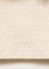 Strapless top with ruffles