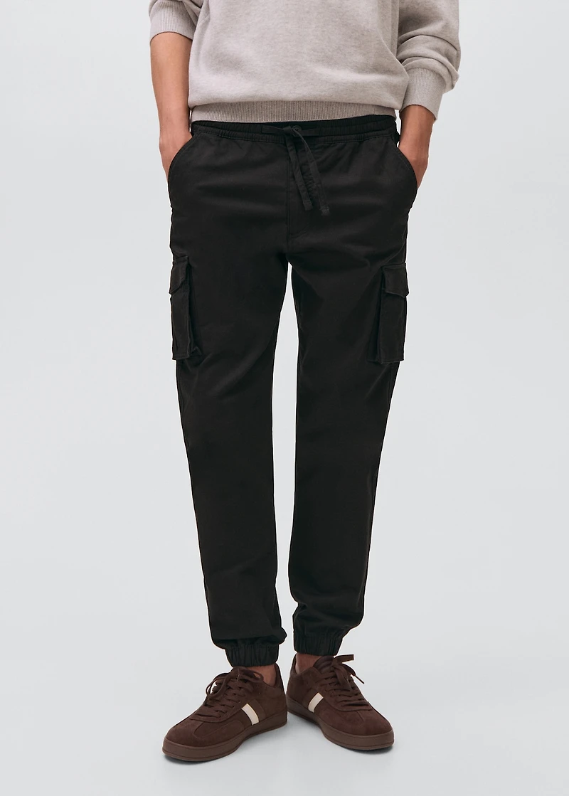 Cargo joggers with drawstring