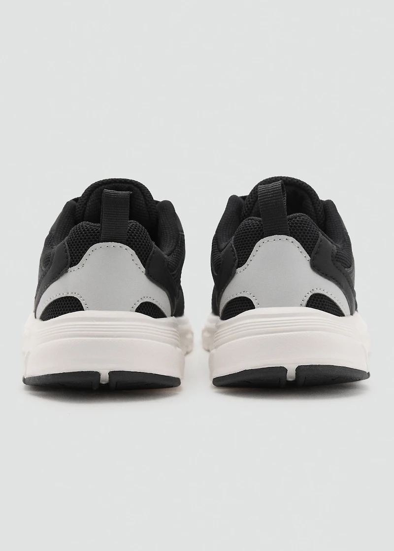 Combined sneakers with laces