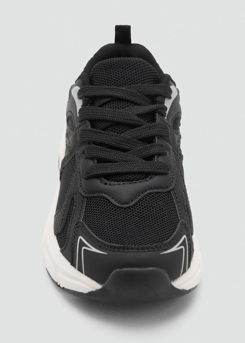 Combined sneakers with laces