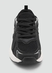 Combined sneakers with laces