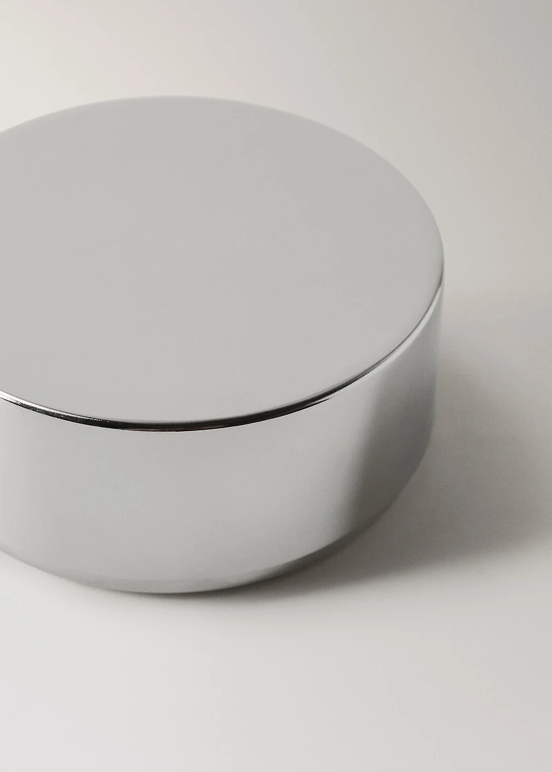 Small round metal box