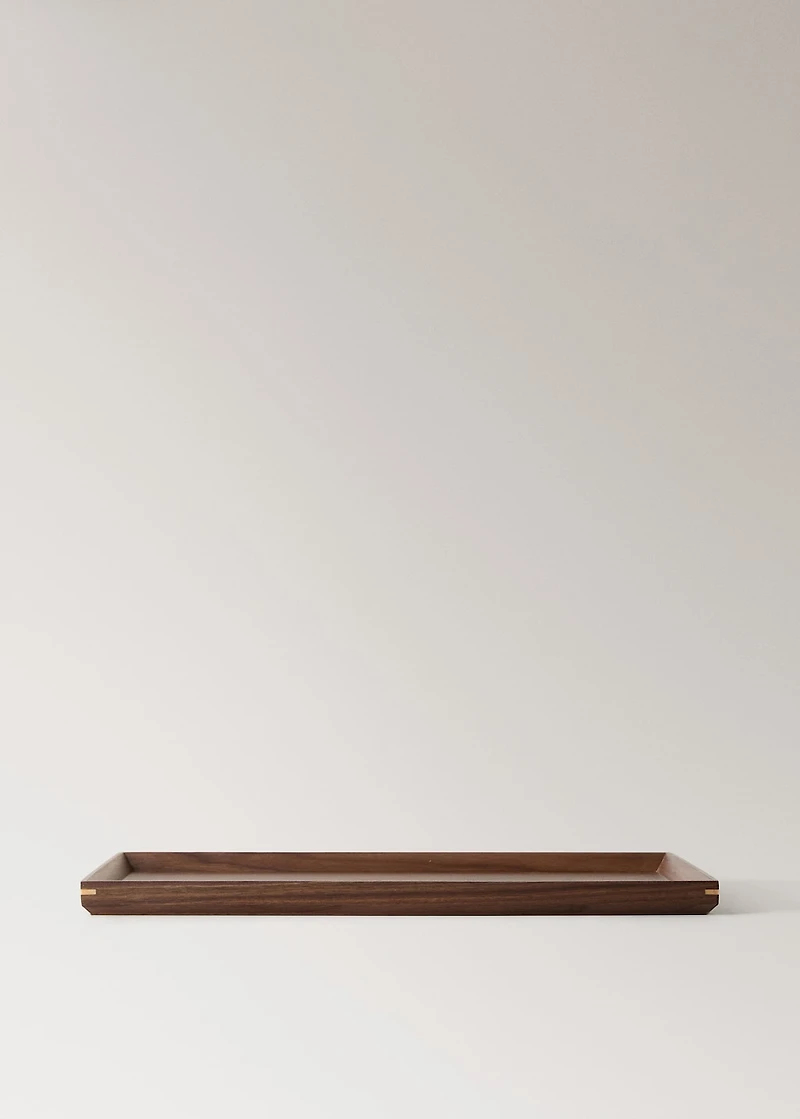 Large solid wood decorative tray