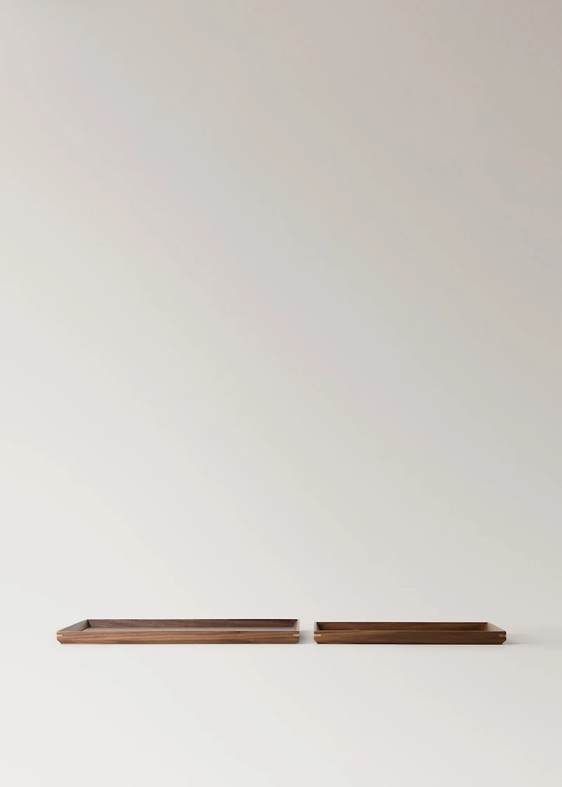 Large solid wood decorative tray