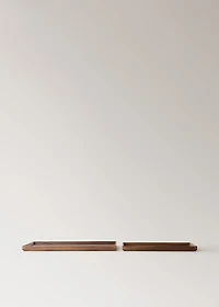 Large solid wood decorative tray