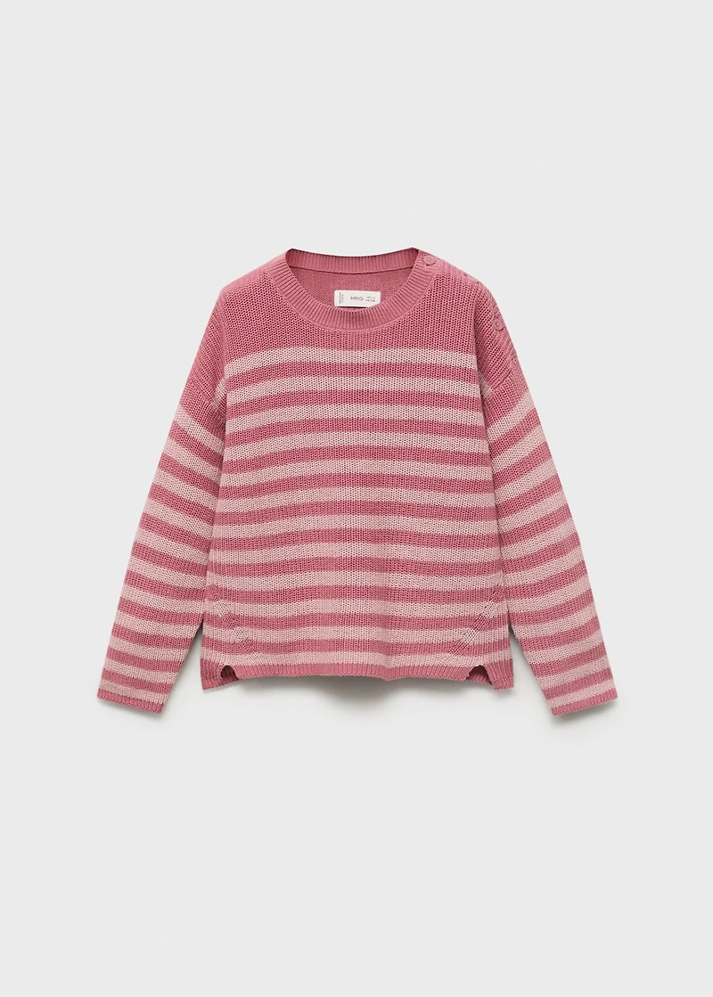 Buttons detail knit sweater