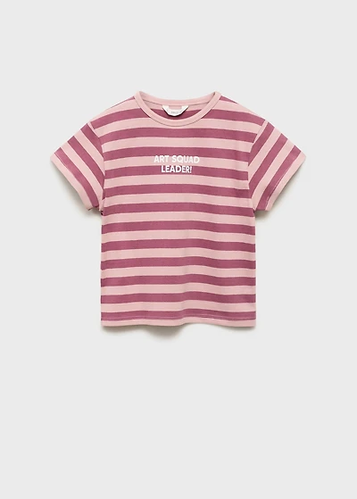 Printed striped T-shirt