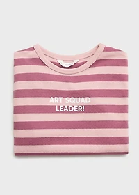 Printed striped T-shirt