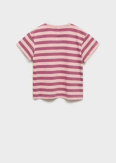 Printed striped T-shirt