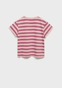 Printed striped T-shirt