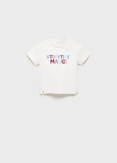 Embroidered cotton T-shirt