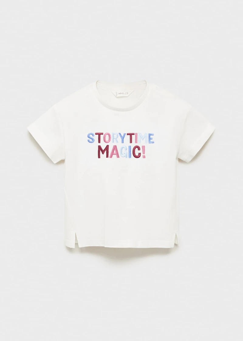 Embroidered cotton T-shirt