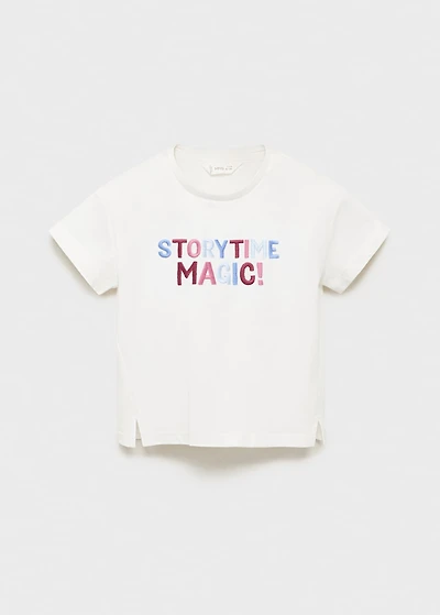 Embroidered cotton T-shirt