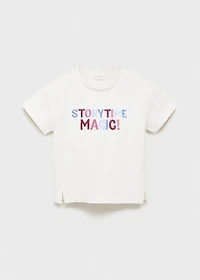 Embroidered cotton T-shirt