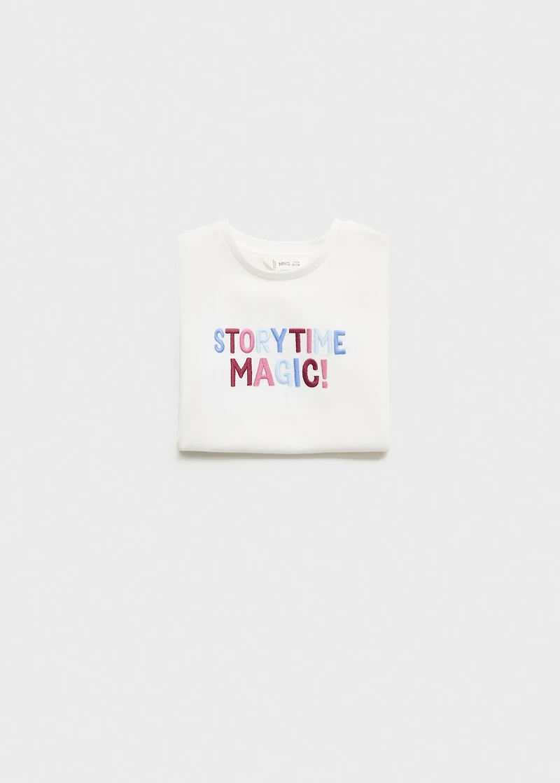 Embroidered cotton T-shirt