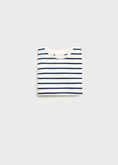 Patch striped t-shirt