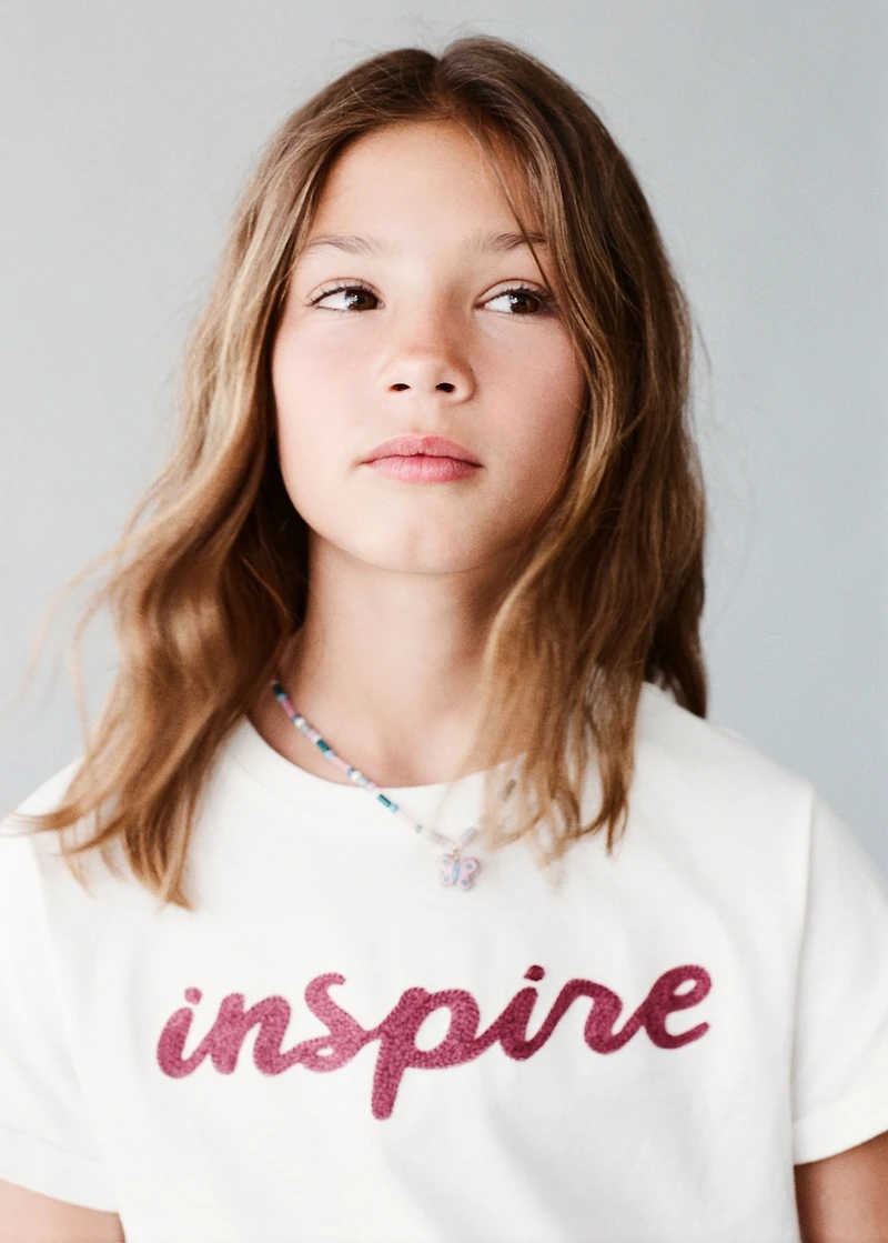 Embroidered cotton T-shirt