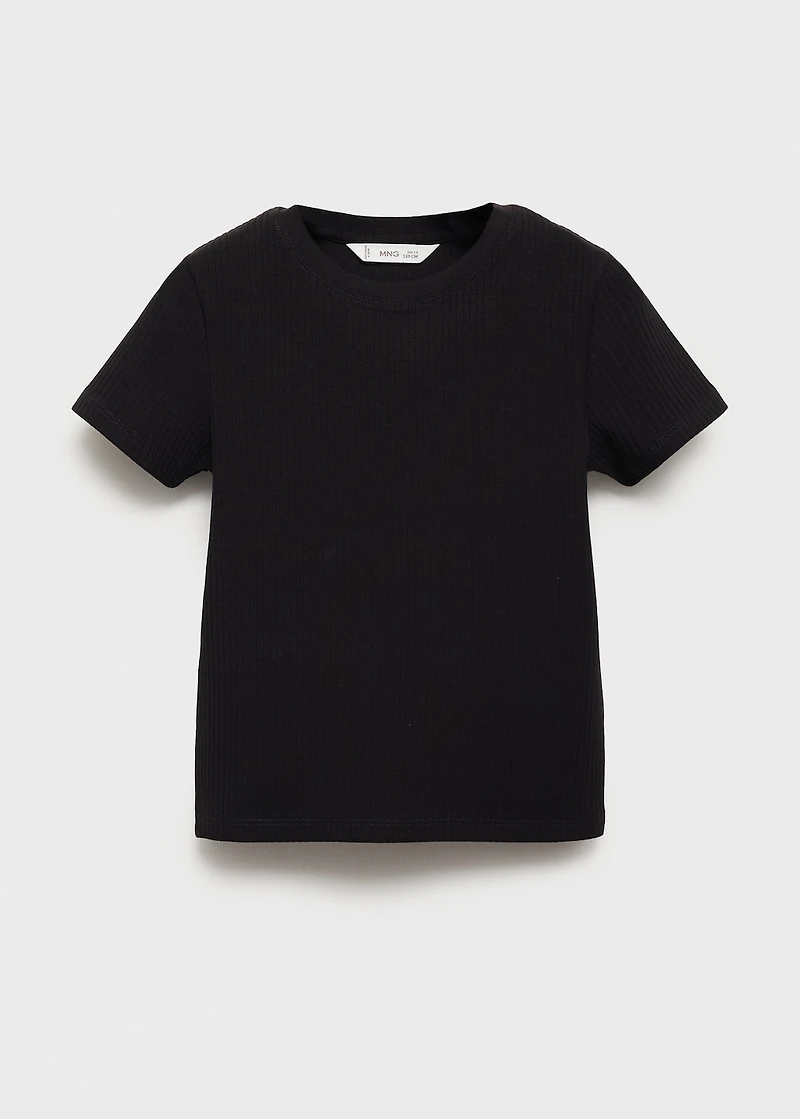 Ribbed cotton T-shirt