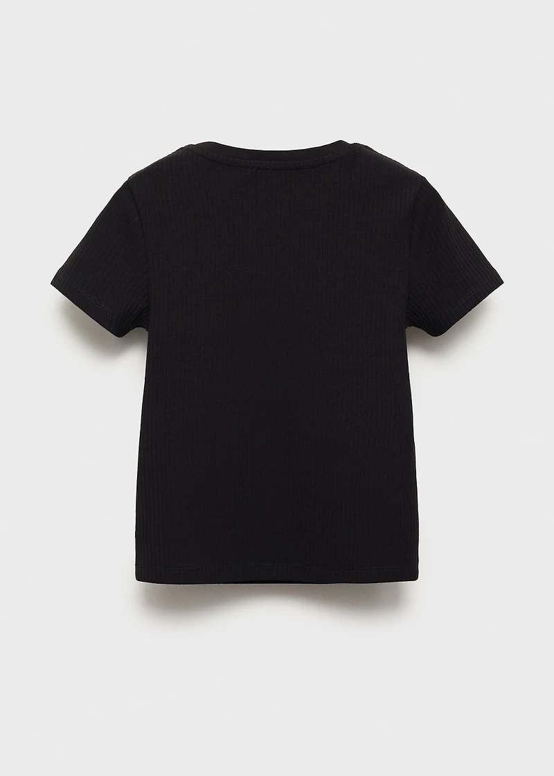 Ribbed cotton T-shirt