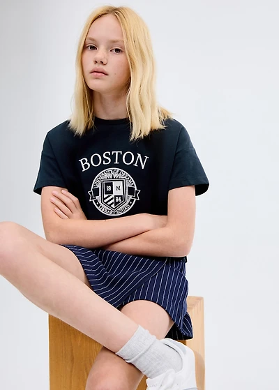 Embroidered cotton T-shirt