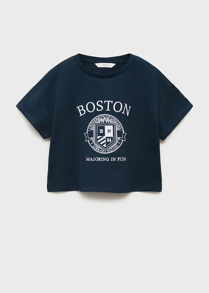 Embroidered cotton T-shirt