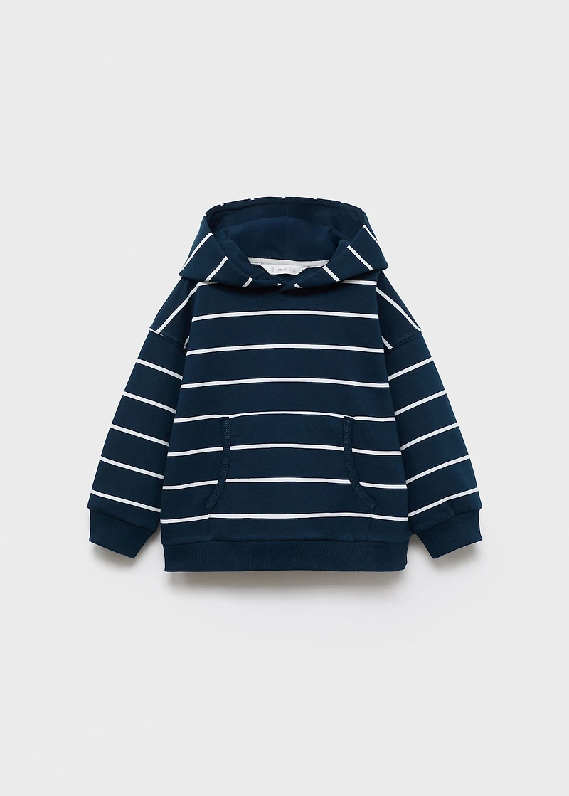 Striped hooded sweatshirt