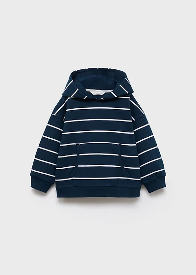 Striped hooded sweatshirt