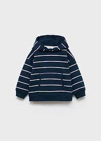 Striped hooded sweatshirt