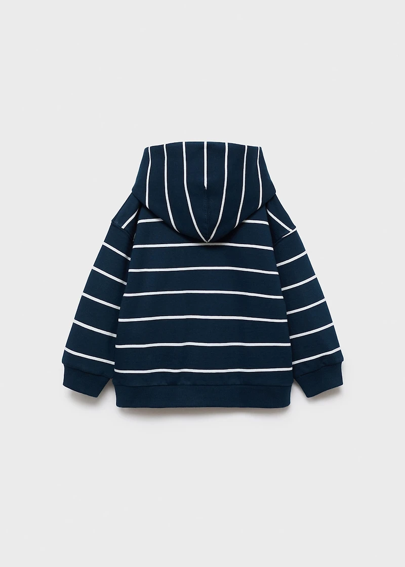 Striped hooded sweatshirt